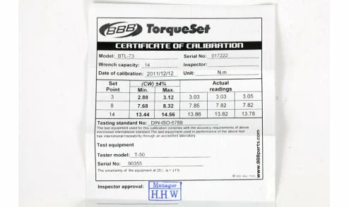 Clé Dynamométrique BBB Torqueset 2 à 14 Nm Pour Pièces Vélo 8 Clé Dynamométrique BBB Torqueset 2 à 14 Nm Pour Pièces Vélo – Image 6