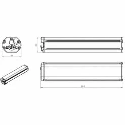 Batterie VAE 36V Compatible Bosch PowerTube Horizontale Doctibike 7 Batterie VAE 36V Compatible Bosch PowerTube Horizontale Doctibike -Pièces Détachées Vélo batterie compatible bosch powertube 461wh horizontale croquis