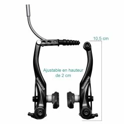 Etrier De Frein V-brake Noir BR-T4000 Shimano -Pièces Détachées Vélo etrier frein v brake br t4000 shimano 4