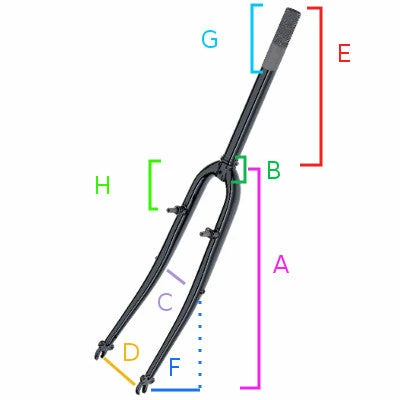 Point Fourche Vélo 28 Pouces Avec Pivot Fileté 1" 4 Point Fourche Vélo 28 Pouces Avec Pivot Fileté 1" – Image 2
