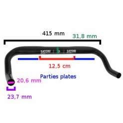 Guidon Corne De Vache Plat Pour Vélo Fixie Et Singlespeed Satori -Pièces Détachées Vélo guidon corne de vache plat pour velo fixie et singlespeed satori full 5