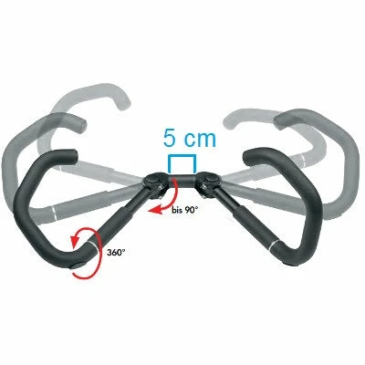 Ergotec-Humpert Guidon De Vélo 25.4 Trekking Réglable AHS Premium Ergotec 4 Ergotec-Humpert Guidon De Vélo 25.4 Trekking Réglable AHS Premium Ergotec – Image 2