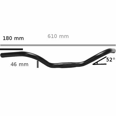 Ergotec-Humpert Guidon De Vélo Urbain Trekking VAE En Aluminium Noir Humpert 4 Ergotec-Humpert Guidon De Vélo Urbain Trekking VAE En Aluminium Noir Humpert – Image 2