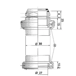 Brandless Jeu De Direction Vélo Fileté 1 Pouce Chromé -Pièces Détachées Vélo jeu de direction velo filete 1 pouce chrome full 2