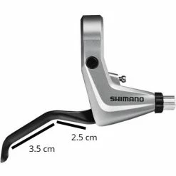 Levier De Frein V-Brake 2 Doigts BL-T4000 Argent Shimano -Pièces Détachées Vélo levier de frein v brake 2 doigts bl t4000 argent shimano full 3
