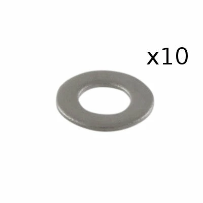 M-Wave Lot De 10 Rondelles Plates Inox 3 M-Wave Lot De 10 Rondelles Plates Inox