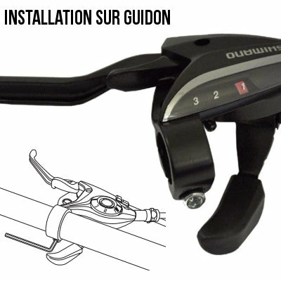 Shimano Manette De Freinage Et Dérailleur Vélo 3 Vitesses Noir 8 Shimano Manette De Freinage Et Dérailleur Vélo 3 Vitesses Noir – Image 6