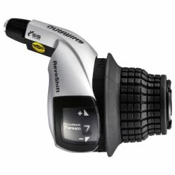 Paire De Poignées Tournantes Revoshift 3x7 Gris Tourney Shimano -Pièces Détachées Vélo paire de poignees tournantes revoshift 3x7 gris tourney shimano full 3