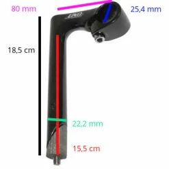 Uno Potence Vélo De Route Plongeur Noire 80 Mm -Pièces Détachées Vélo potence velo de route plongeur noire 80 mm full 2