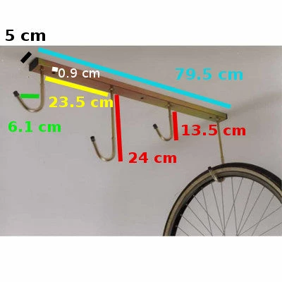 Andrys Range Vélos Au Plafond 4 Crochets 4 Andrys Range Vélos Au Plafond 4 Crochets – Image 2