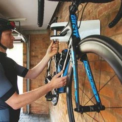 Support Vélo Mural Blanc Avec Antivol Intégré Airlok Hiplok -Pièces Détachées Vélo support velo mural blanc avec antivol integre airlok hiplok full 5